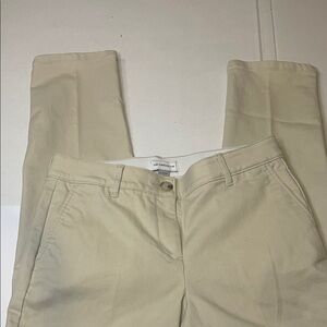 Liz Claiborne Cream Straight Leg Pants
